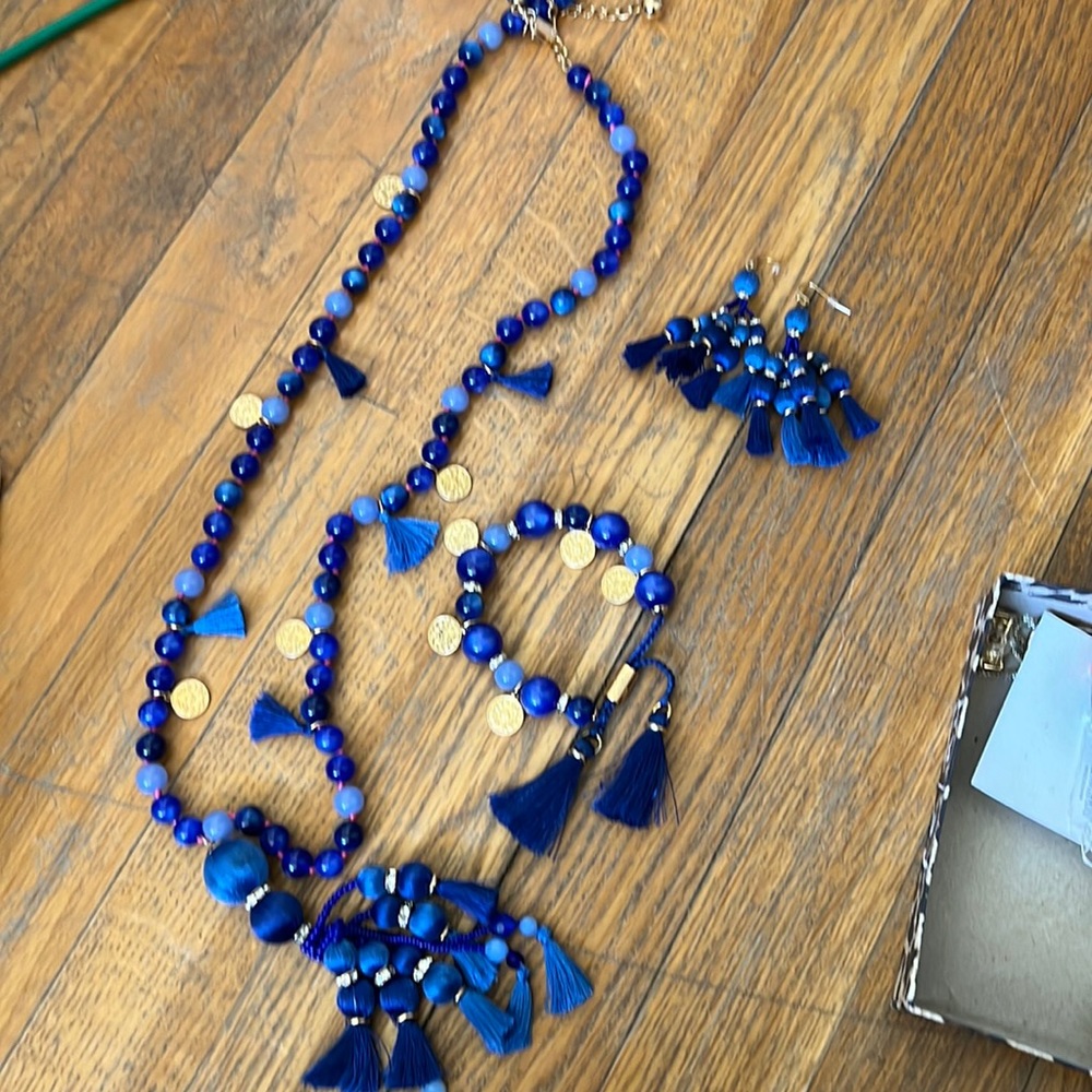 Kate spade blue and gold trio set